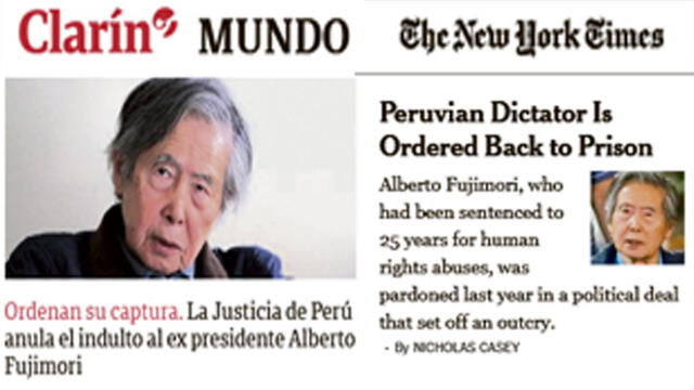 Medida judicial contra el indulto fue noticia replicada a nivel mundial