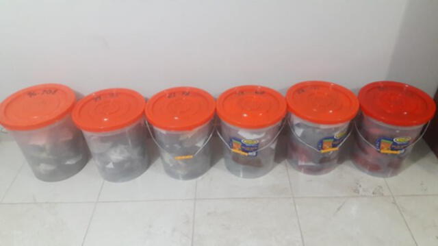 Puno. Incautan baldes de laboratorio clandestino de droga y descubren que contenían 101 kilos de PBC.