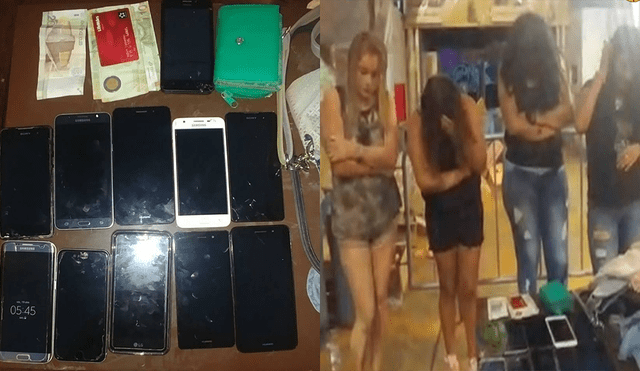 PNP captura a mujeres que robaban celulares en discoteca