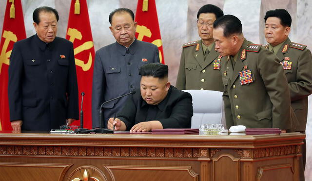 Kim reapareció en público a comienzos de mayo, aparentemente en buen estado de salud. Foto: AFP.