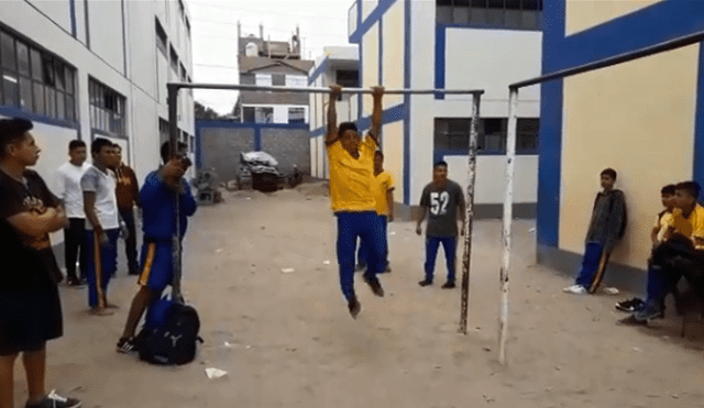 En Facebook: Escolares utilizan arcos de fútbol para hacer increíbles piruetas  [VIDEO]