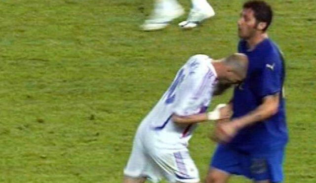 La fatídica jugada le impidió a Zidane completar su último partido con Francia en un mundial.