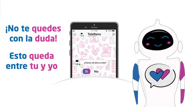 TeleNanu funciona en Facebook Messenger, Instagram, TikTok y también tiene su web. El proyecto ha sido desarrollado por la Universidad de San Martín de Porres. Foto: TeleNanu