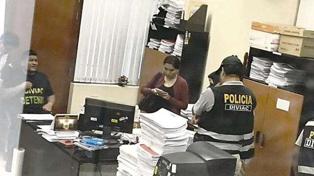 Operativo. Policía intervino sede judicial de Arequipa.