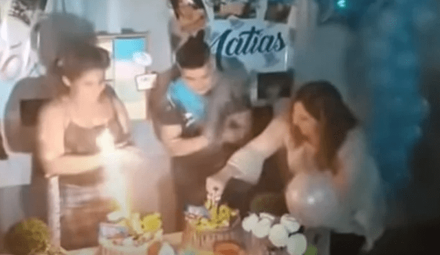 Funcionaria violó el aislamiento y organizó fiesta de cumpleaños para sus dos hijos. Foto: Captura