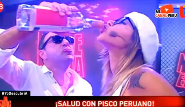 Carlos Galdós y Xoana González hacen de las suyas en set de TV después de beber pisco [VIDEO]