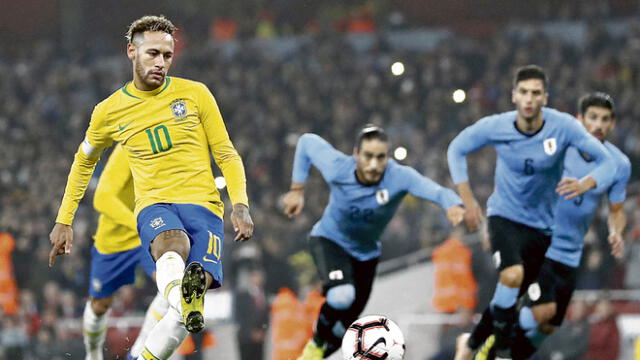 De la mano de Neymar, Brasil se impuso ante Uruguay