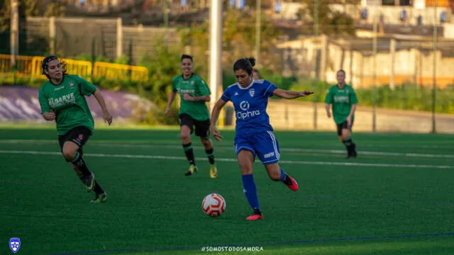 Liliana Neyra logró el Ascenso en el fútbol de Portugal con el Amora FC.