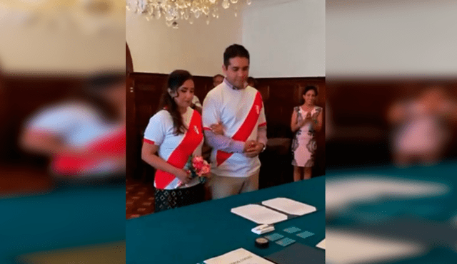 En Facebook, novios se casan vistiendo la camiseta de la selección peruana [VIDEO]