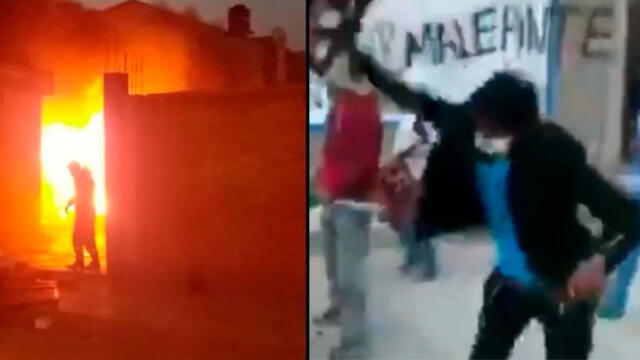 Manifestantes quemaron una propiedad de un gobernador a favor de Evo Morales. Foto: composición/ La República.
