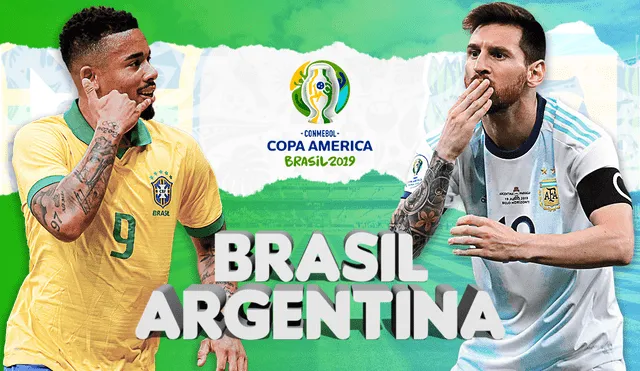 Brasil vs. Argentina se enfrentan en la semifinal de la Copa América 2019.