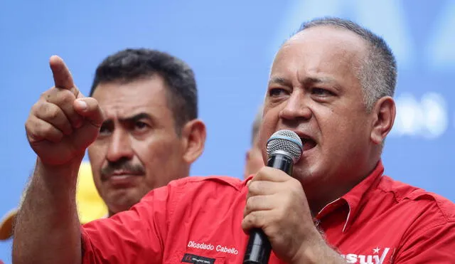 Diosdado Cabello, en una movilización contra el imperialismo. Foto: EFE.