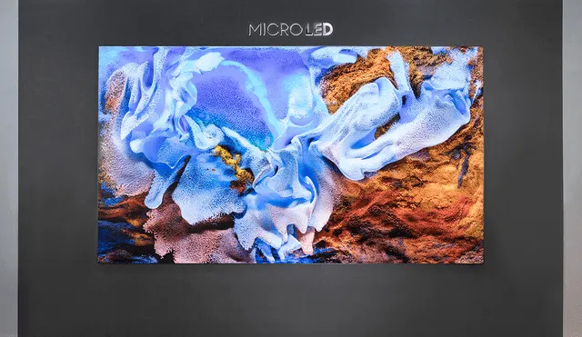 Diseño del televisor MicroLED con biseles reducidos. Foto: Samsung