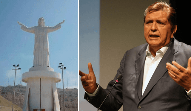 Alan García molesto por incendio en el Cristo del Pacífico