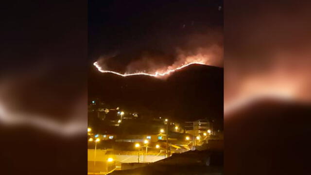 Reportan incendio en cerro de Huamachuco. Créditos: Flor Vazallo.