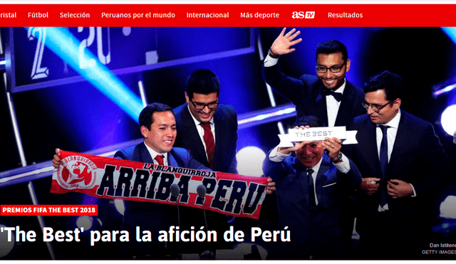 The Best 2018: así reaccionó la prensa mundial tras premio a la afición peruana [FOTOS]