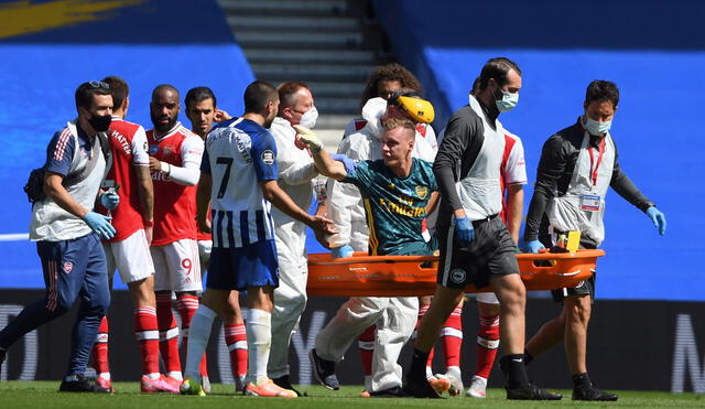 Arsenal: Bernd Leno sufre escalofriante lesión y antes de ser cambiado señaló al culpable.