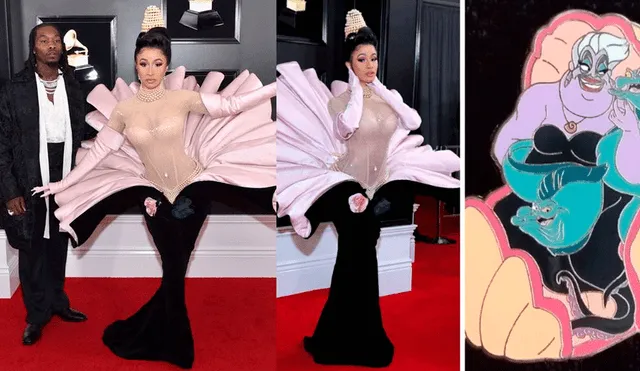 Cardi B es viral en redes por el vestido que usó en los Grammy 2019