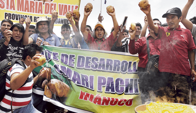 Agricultores de Huánuco y Pasco deciden continuar el paro
