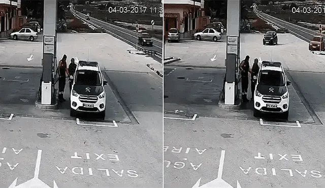Facebook: Captan el momento en que conductor pierde el control e impacta contra grifo