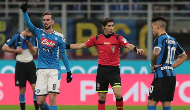 Napoli venció a Inter en Milán por semifinales de la Copa Italia. Foto: Twitter