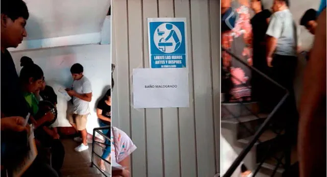 En la subgerencia de Sanidad de Chiclayo usuarios forman cola en escalera y baño está malogrado.