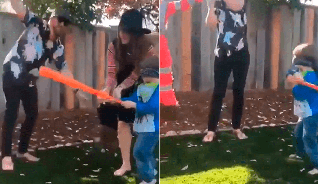 Facebook: Piden a niño que rompa la piñata, pero provoca tremendo accidente [VIDEO]