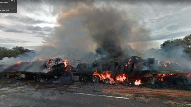 Desliza las imágenes para ver la trágica escena que se logró registrar en Australia. Foto: Google Maps