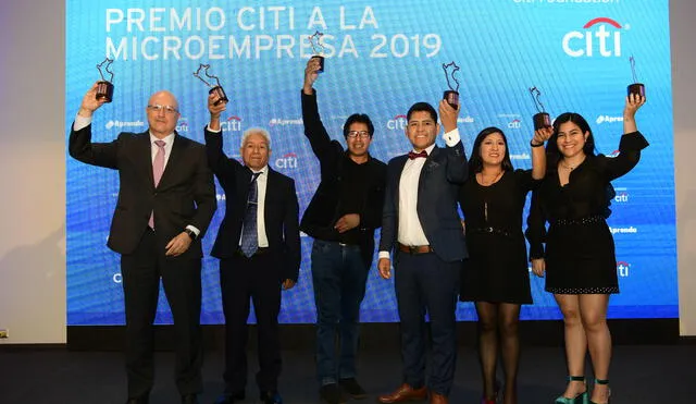 Ganadores de la décimo cuarta edición del Premio Citi a la Microempresa.
