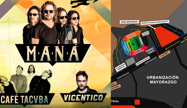 Sepa los horarios y las ubicaciones en el concierto de Maná en Lima