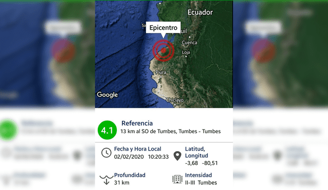 Instituto Geofísico del Perú emitió reporte.