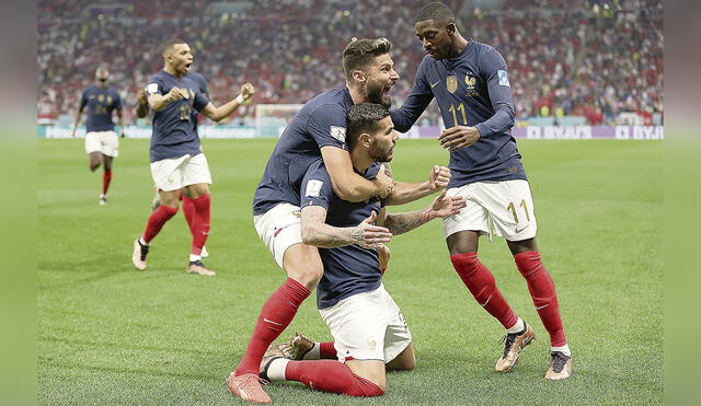 La selección de Francia alcanzó su segunda final mundial consecutivo y enfrentarán a Argentina este domingo. Foto: AFP