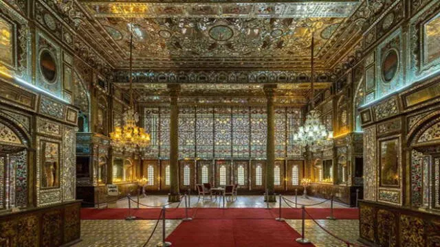 La sala del trono de mármol es uno de los sitios más hermosos del palacio de Golestán. Foto: difusión