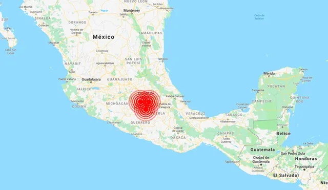 Usuarios de Twitter indicaron que los sismos se percibieron en la zona occidental de Ciudad de México. Foto: Google Map / RT