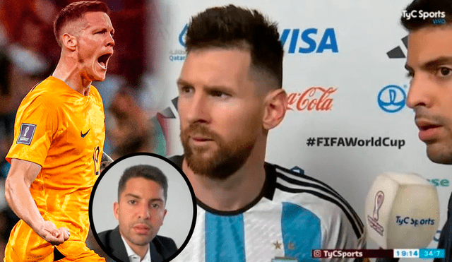 Lionel Messi y Wout Weghorst vivieron un tenso momento tras el partido Argentina vs. Países Bajos por el Mundial Qatar 2022. Foto: composición GLR/Goal/TyC Sports
