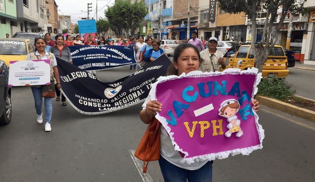Lambayeque: realizan marcha de sensibilización a favor de la vacunación contra el VPH