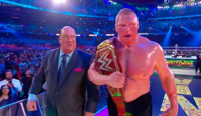Wrestlemania 34: Brock Lesnar retuvo con éxito el título Universal, venció a Roman Reigns [VIDEO]