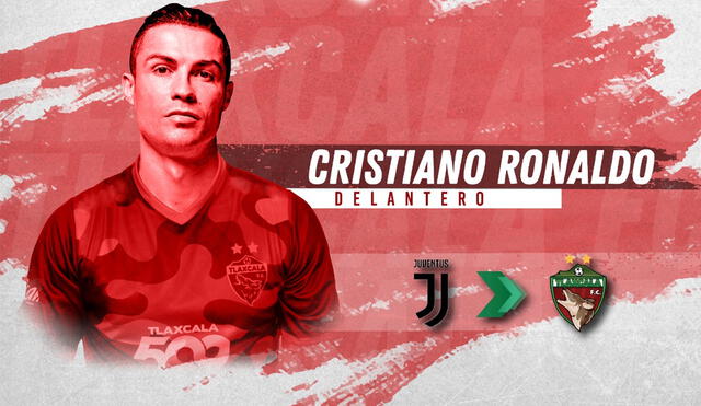 Tlaxcala FC de México anuncia el fichaje de Cristiano Ronaldo. Foto: Twitter