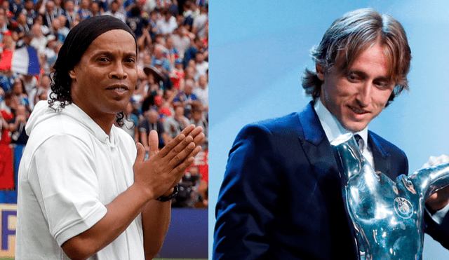 Ronaldinho mandó afectuoso mensaje a Luka Modric por premio a mejor jugador