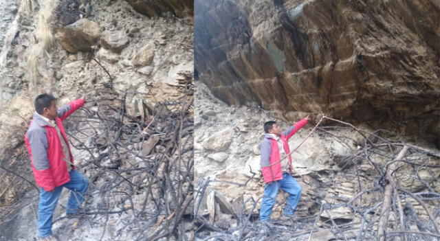 Las pinturas rupestres de Ollantaytambo se vieron afectadas por los constantes incendios forestales registradas en Cusco.