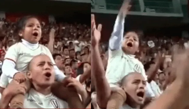 Universitario: padre e hija emocionan al entonar cánticos 'merengues' con fervor [VIDEO]