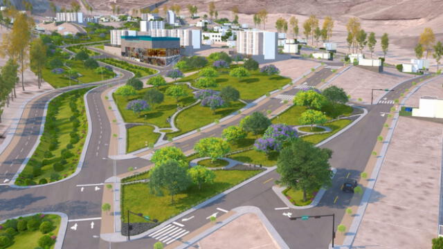 Maqueta del proyecto de vivienda, el cual se encuentra en el distrito de Yura en Arequipa. Foto: Empresa GPR.