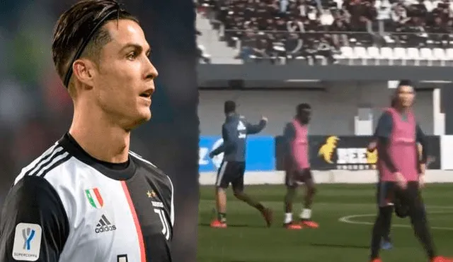Reacción de Cristiano Ronaldo en práctica de Juventus.