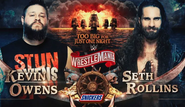 WrestleMania 36: Kevin Owens vs. Seth Rollins. | Foto: WWE