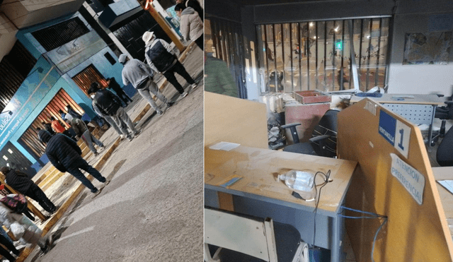 Destrozaron oficinas administrativas de EsSalud, en la ciudad de Juliaca. Foto: Composición LR/Difusión