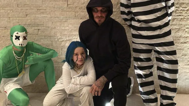 Hija de David Beckham se vistió como Billie Eilish para Halloween