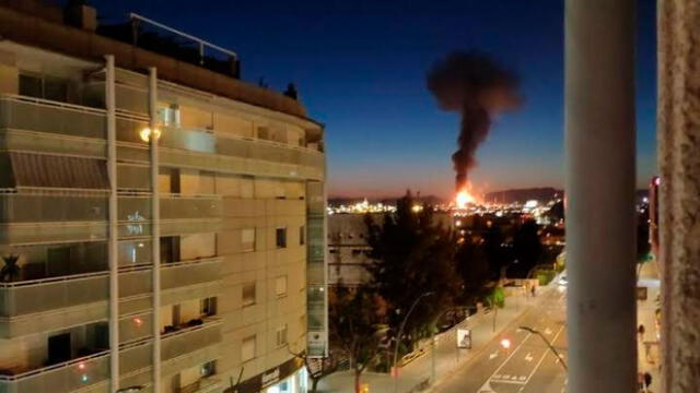 Explosión en Tarragona, España. Foto: Difusión