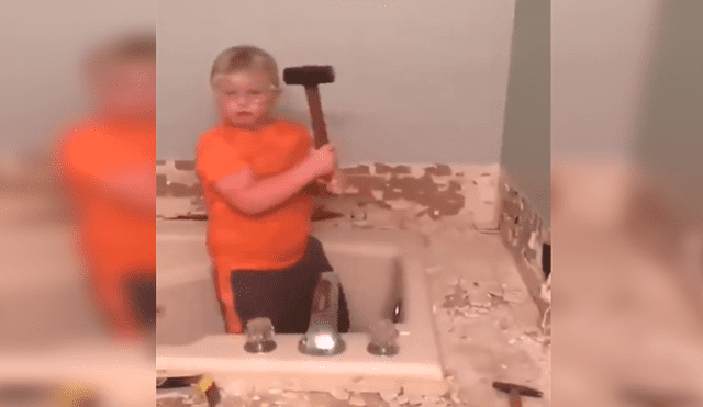 Facebook viral: niño aplicó curiosa técnica para ayudar con la renovación de su casa [VIDEO] 