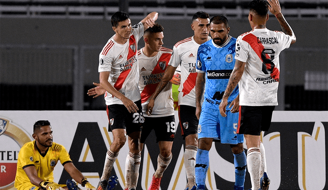 River Plate goleó 8-0 a Binacional en el marco de la fecha 2 del grupo D de la Copa Libertadores 2020. | Foto: AFP