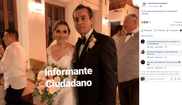 Ex alcalde mexicano se casó con la viuda de su hijo fallecido [FOTOS]